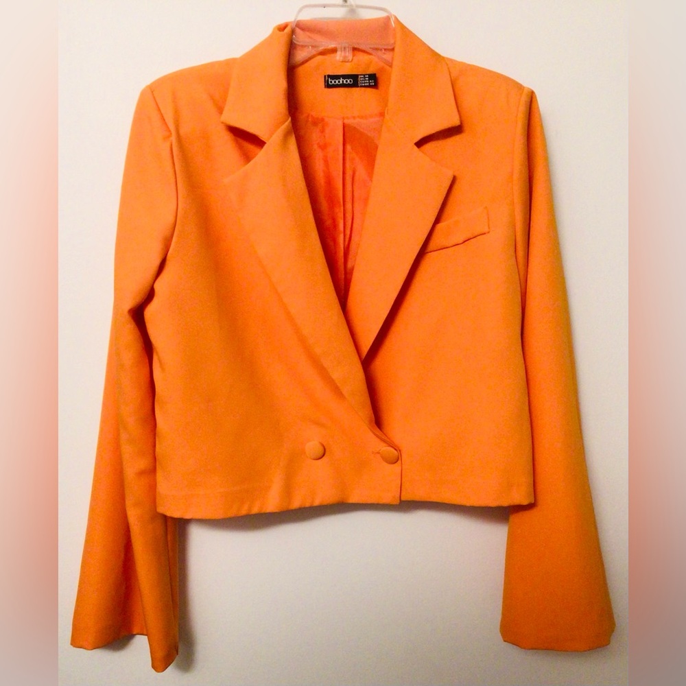 BOOHOO orange Blazer size 10